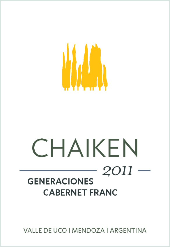 Chaiken Vineyards Generaciones Cabernet Franc 2011 label