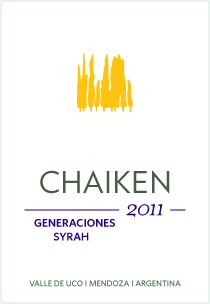 Chaiken Vineyards Generaciones Syrah 2011 label